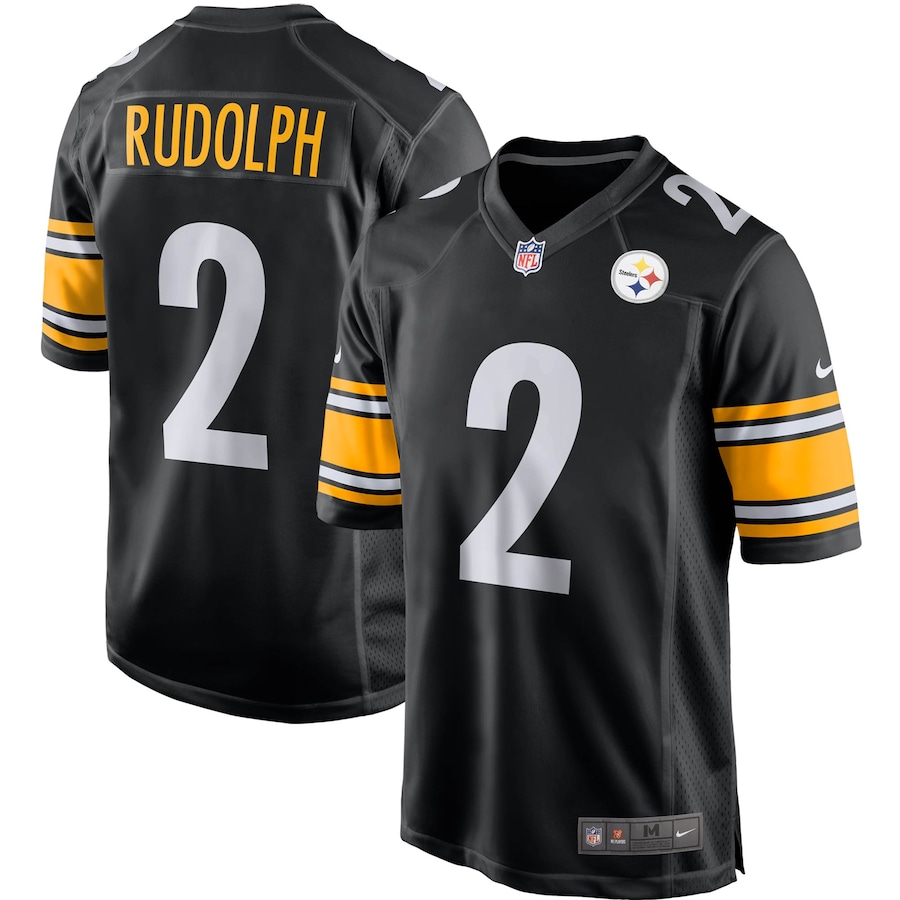Men’s Pittsburgh Steelers Mason Rudolph Nike Black Game Player Jersey