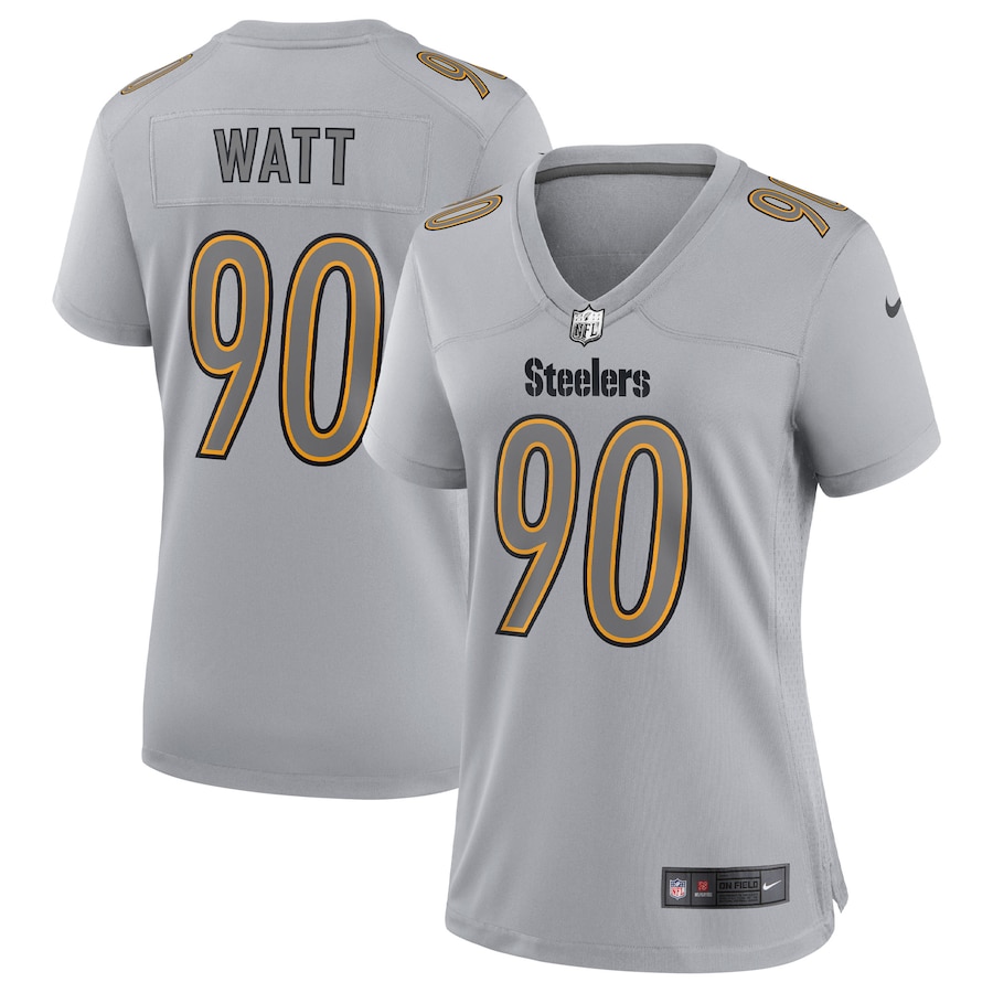 Women’s Pittsburgh Steelers T.J. Watt Nike Gray Atmosphere Fashion Game Jersey