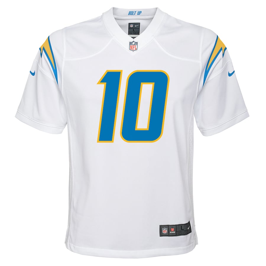 Youth Los Angeles Chargers Justin Herbert Nike White Team Game Jersey