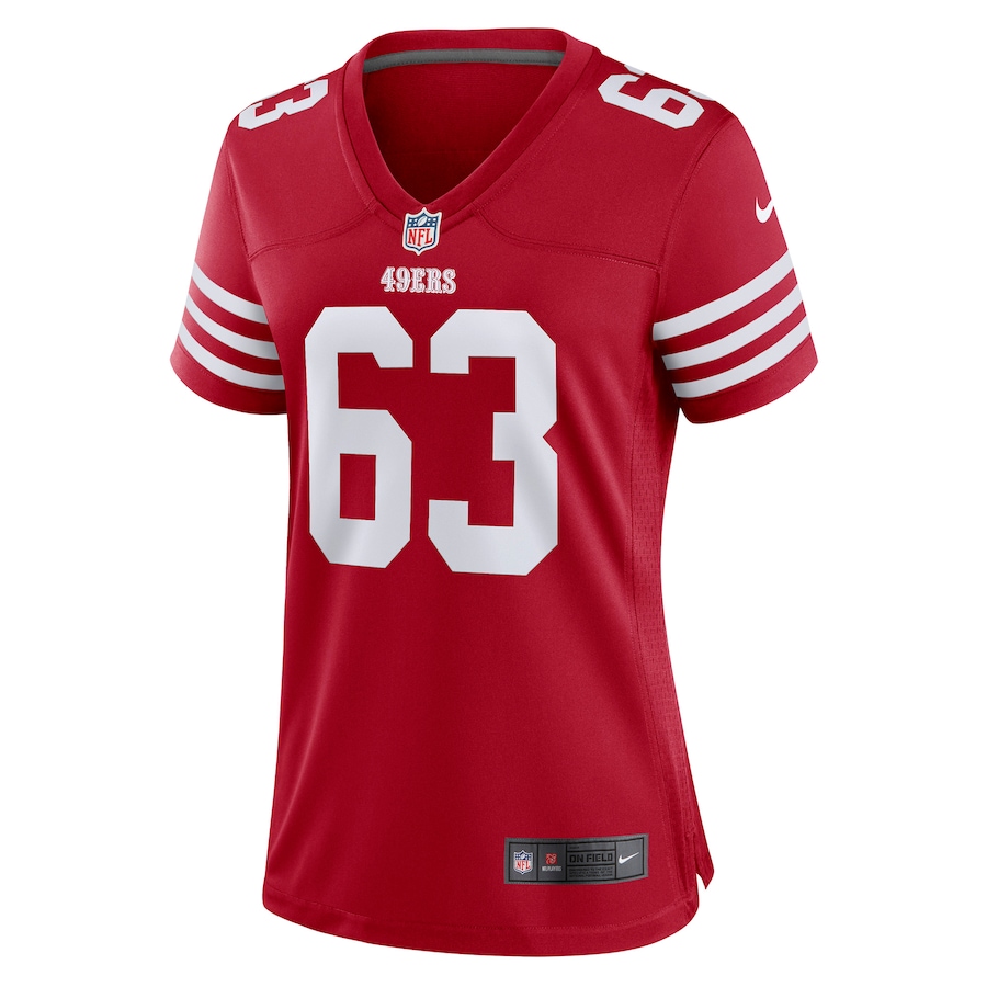 Women’s San Francisco 49ers Nick Zakelj Nike Scarlet Game Player Jersey