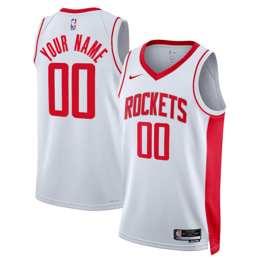 Custom Houston Rockets White 2022-23 Swingman Jersey - Association Edition