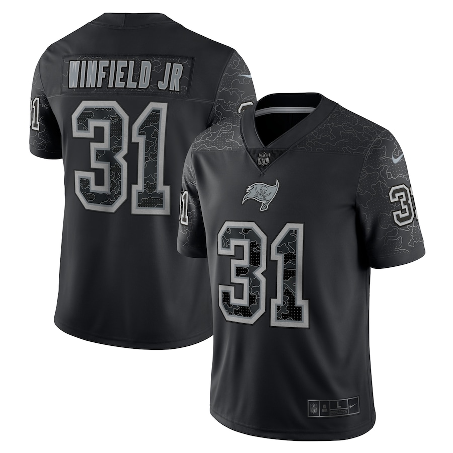 Men’s Tampa Bay Buccaneers Antoine Winfield Jr. Nike Black RFLCTV Limited Jersey