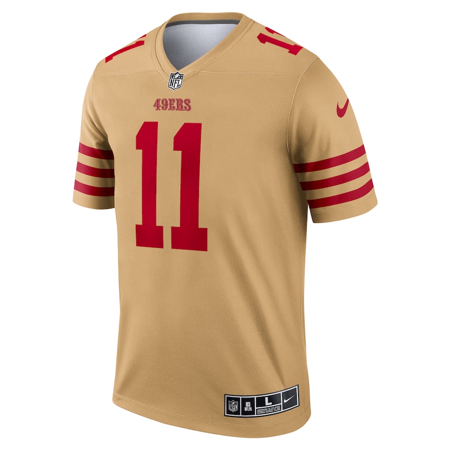 Men’s San Francisco 49ers Brandon Aiyuk Nike Gold Inverted Legend Jersey