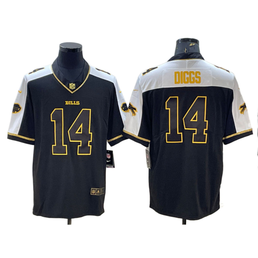 Men's Buffalo Bills Stefon Diggs Black Gold Vapor Limited Thanksgiving Jersey
