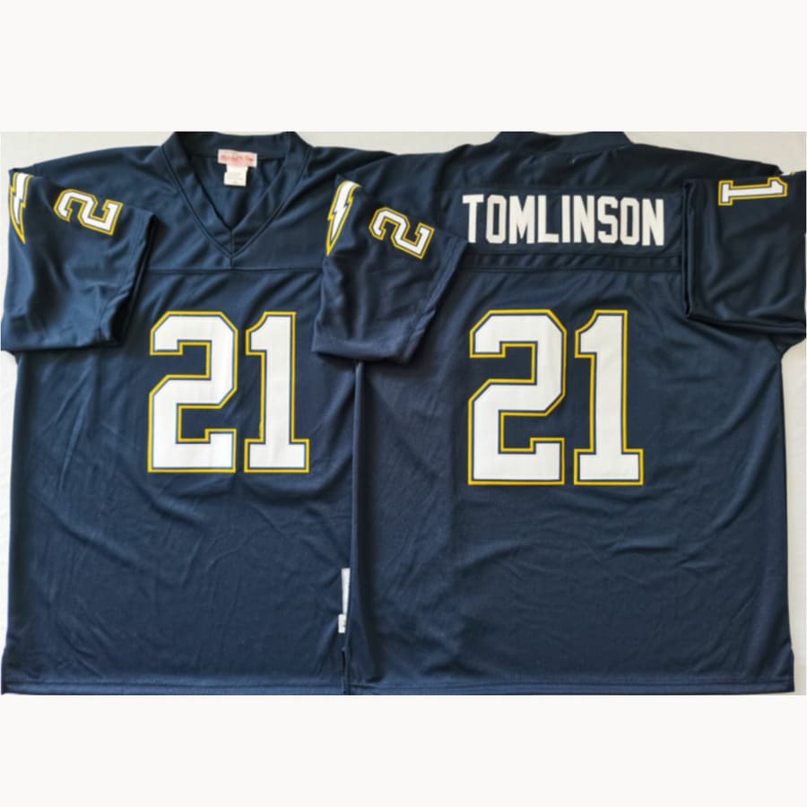 Men's Los Angeles Chargers LaDainian Tomlinson Mitchell & Ness Navy Blue Throwback Jersey