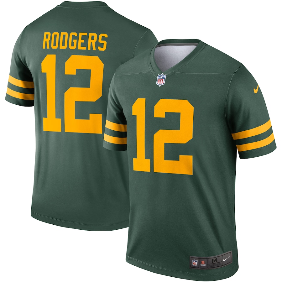Men’s Green Bay Packers Aaron Rodgers Nike Green Alternate Legend Player Jersey