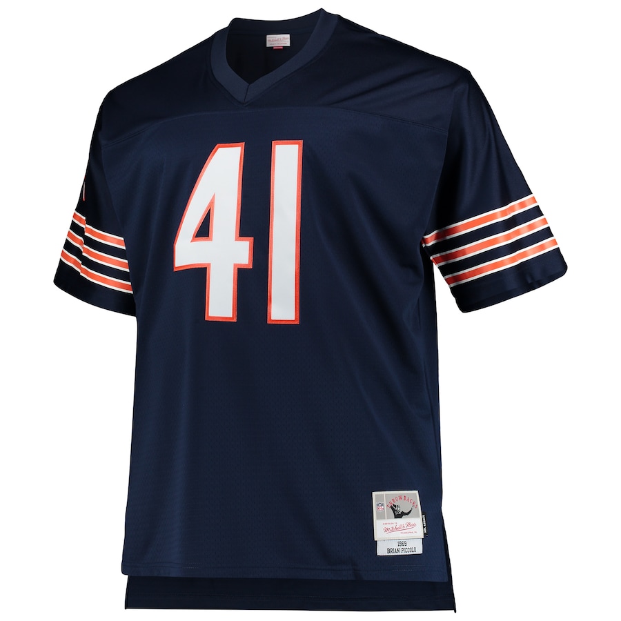 Men’s Chicago Bears Brian Piccolo Mitchell & Ness Navy Big & Tall 1969 Retired Player Replica Jersey