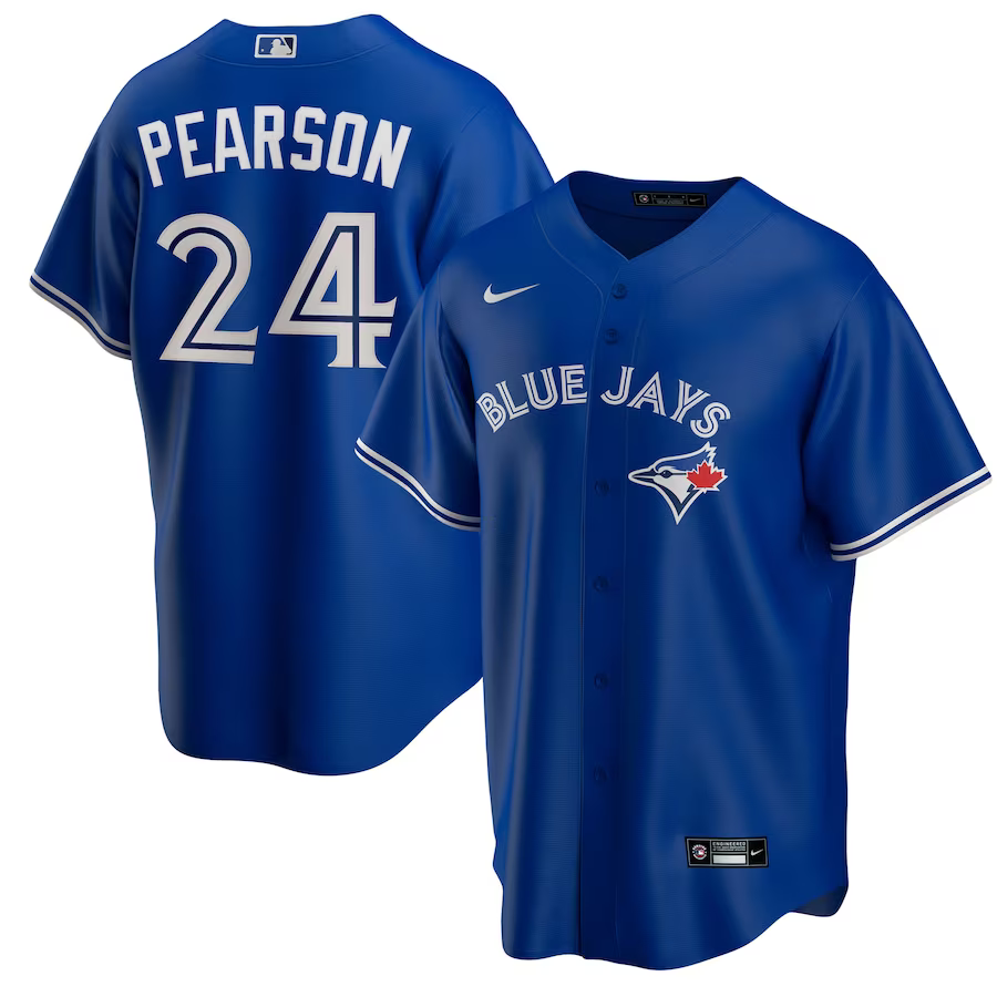 Men's Toronto Blue Jays Nate Pearson Royal Replica Player Name Jersey