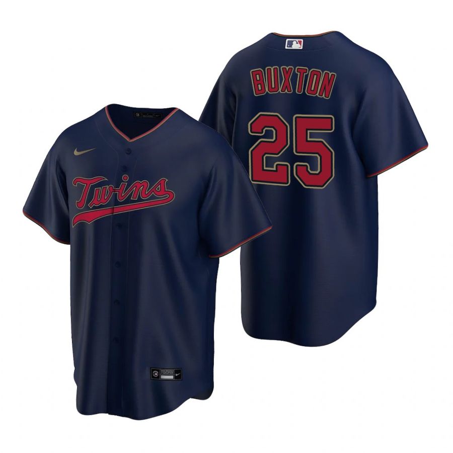 Men's Minnesota Twins Byron Buxton Navy Alternate Replica Player Name Jersey