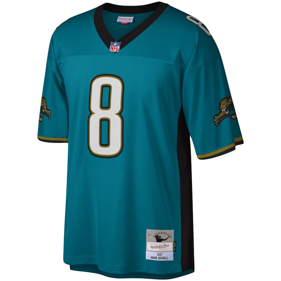 Men’s Jacksonville Jaguars Mark Brunell Mitchell & Ness Teal Legacy Replica Jersey