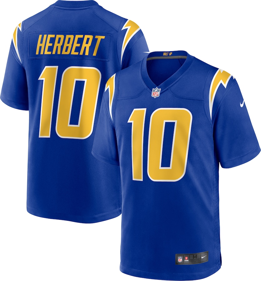 Men’s Los Angeles Chargers Justin Herbert Nike Royal 2nd Alternate Game Jersey
