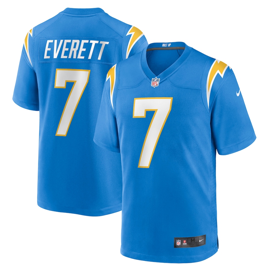 Men’s Los Angeles Chargers Gerald Everett Nike Powder Blue Player Game Jersey