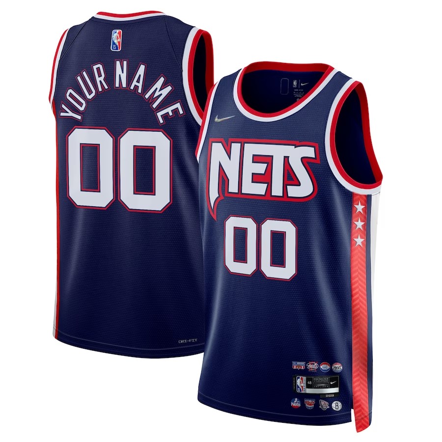 Men's Brooklyn Nets Nike Navy 2021/22 Swingman Custom Jersey - City Edition