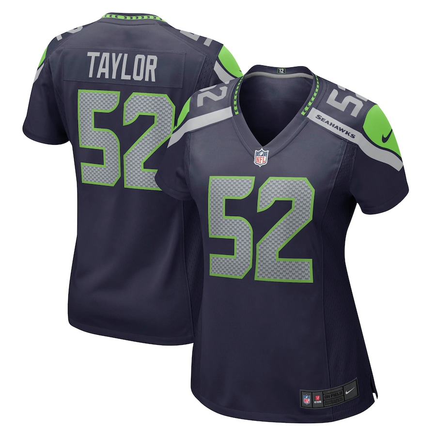 Women’s Seattle Seahawks Darrell Taylor Nike College Navy Game Jersey