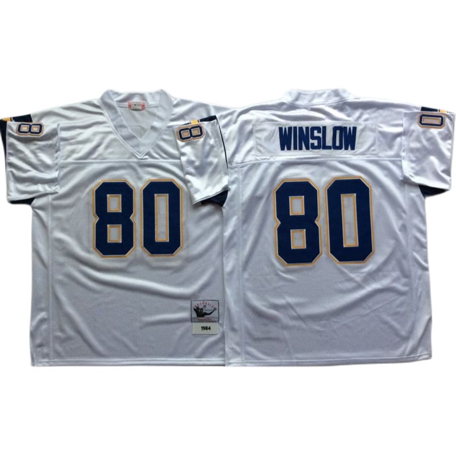 Men's Los Angeles Chargers Kellen Winslow Mitchell & Ness White Throwback Jersey