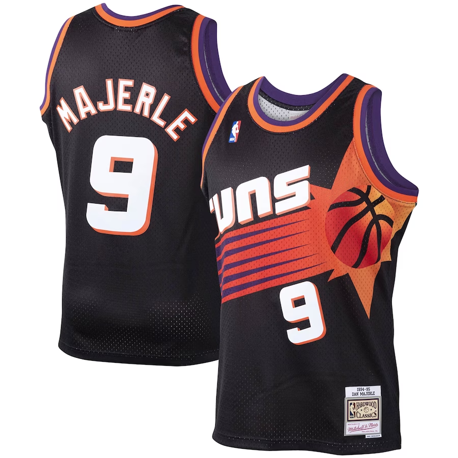 Men's Phoenix Suns Dan Majerle Black 1994-95 Hardwood Classics Swingman Player Jersey
