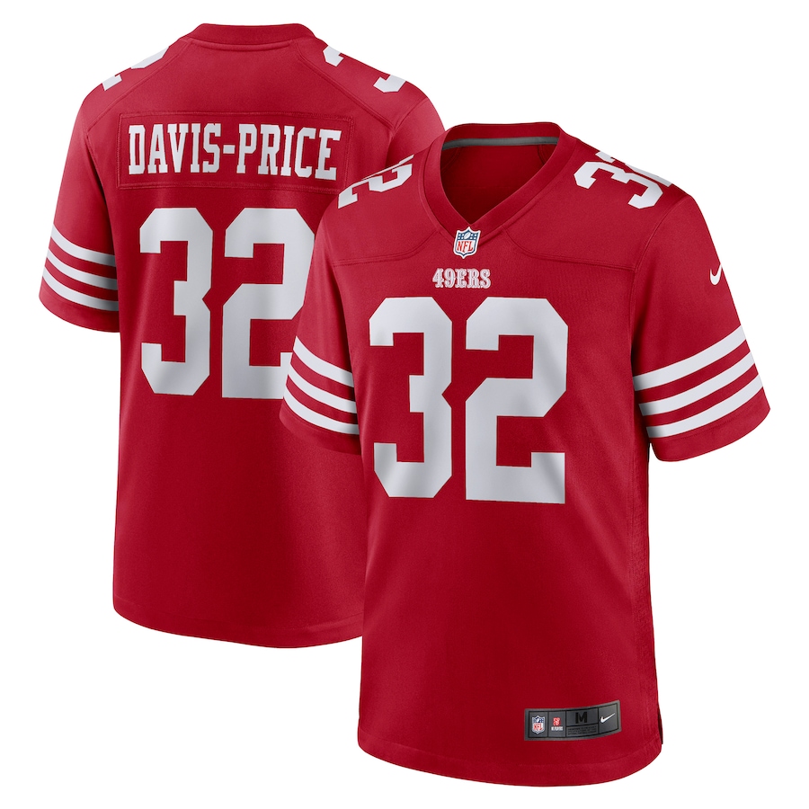 Men’s San Francisco 49ers Tyrion Davis-Price Nike Scarlet Game Player Jersey