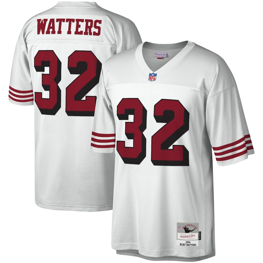 Men’s San Francisco 49ers Ricky Watters Mitchell & Ness White Legacy Replica Jersey