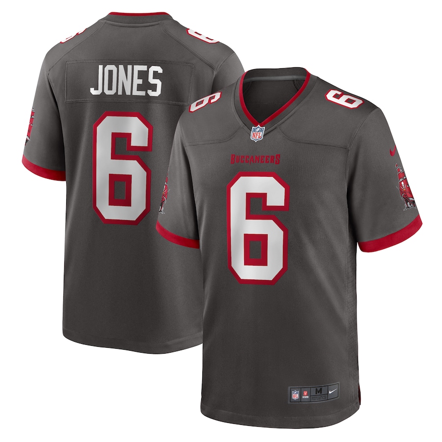 Men’s Tampa Bay Buccaneers Julio Jones Nike Pewter Player Game Jersey