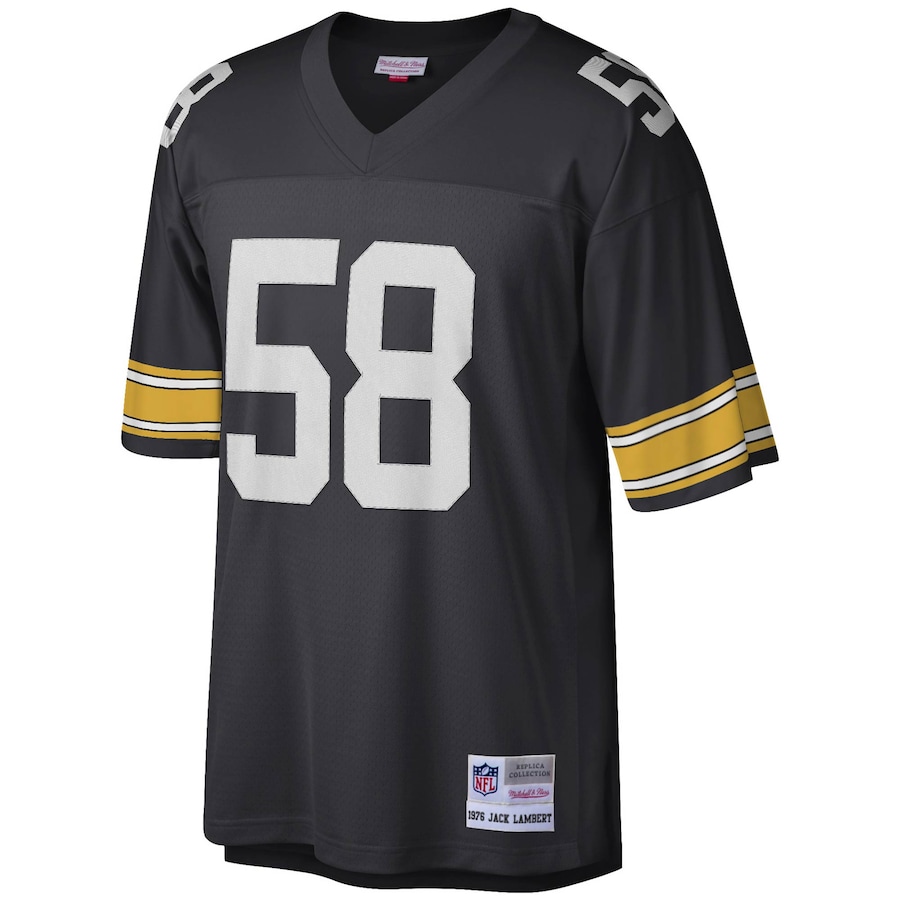 Men’s Pittsburgh Steelers Jack Lambert Mitchell & Ness Black Legacy Replica Jersey