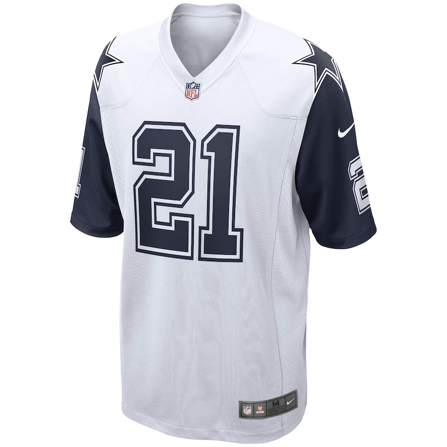 Men’s Dallas Cowboys Ezekiel Elliott Nike White Alternate Game Jersey
