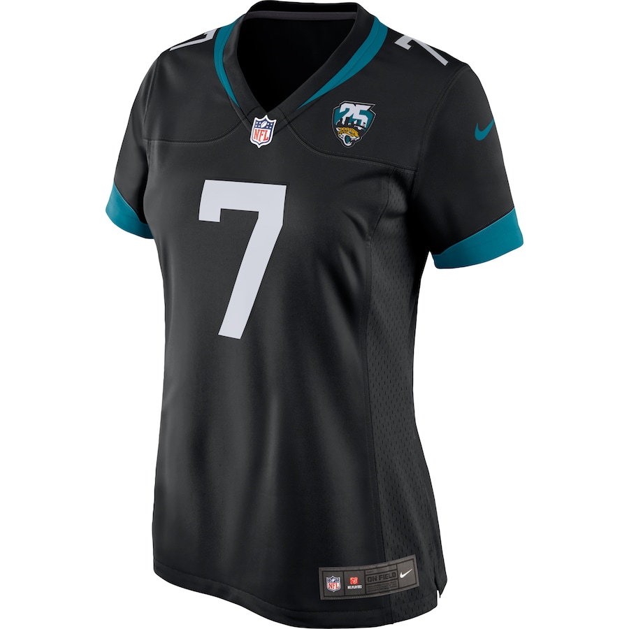Women’s Jacksonville Jaguars Nick Foles Nike Black 25th Season Game Jersey