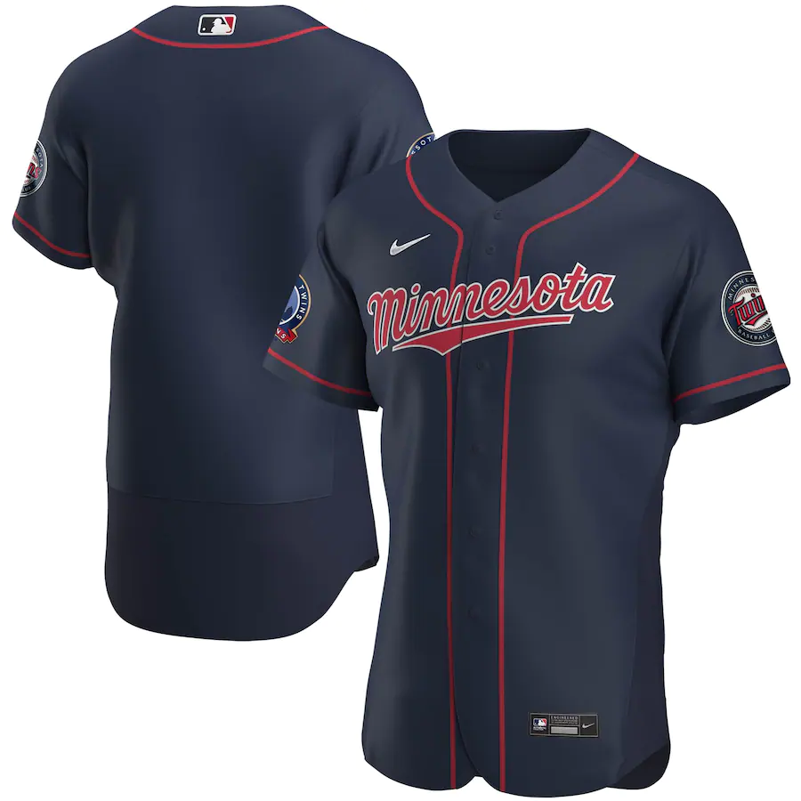 Men's Minnesota Twins Navy 60th Season Alternate Authentic Team Jersey