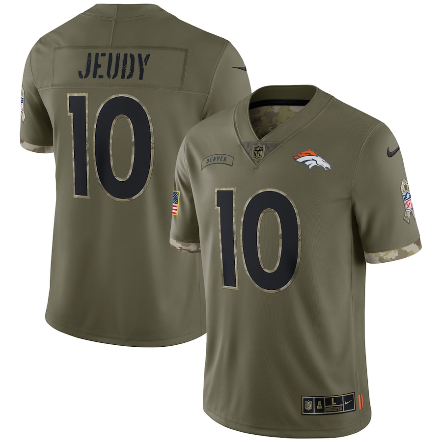 Men's Denver Broncos Nike Olive 2022 Salute To Service Limited Jersey