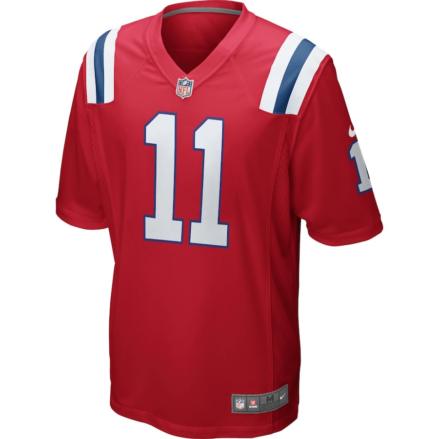Youth New England Patriots Julian Edelman Nike Red Youth Alternate Game Jersey