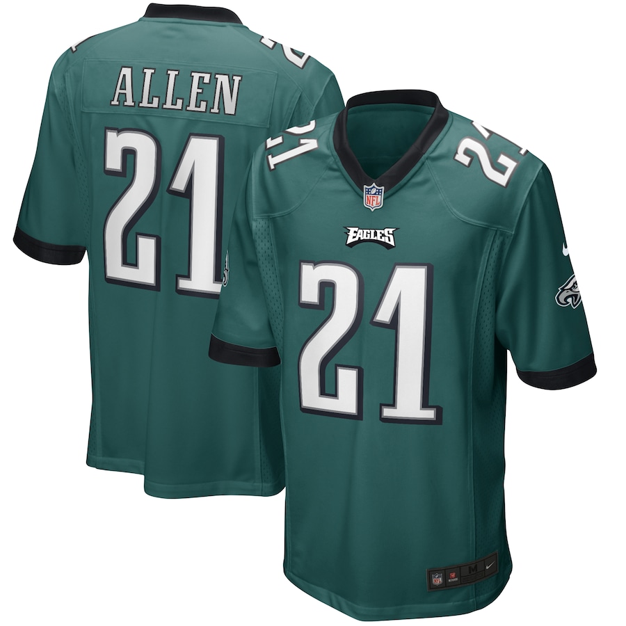 Men’s Philadelphia Eagles Eric Allen Nike Midnight Green Game Retired Player Jersey