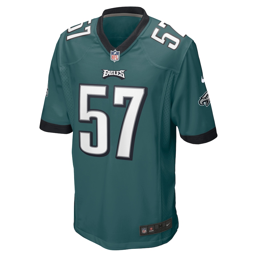 Men’s Philadelphia Eagles T.J. Edwards Nike Midnight Green Game Jersey