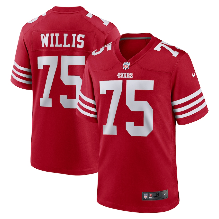 Men's San Francisco 49ers Jordan Willis Nike Scarlet Team Game Player Jersey