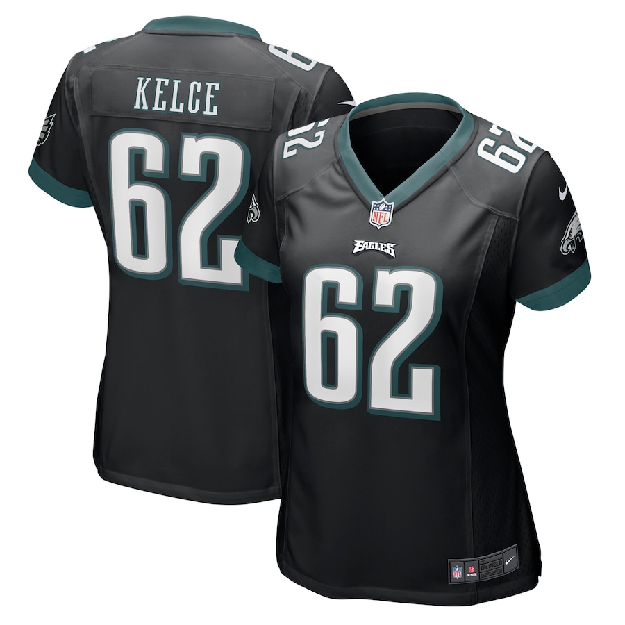 Women’s Philadelphia Eagles Jason Kelce Nike Black Player Game Jersey