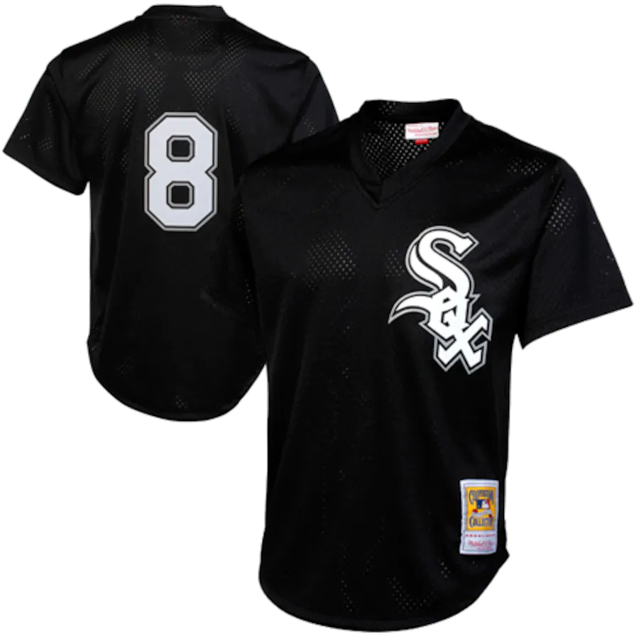 Men's Chicago White Sox Bo Jackson Black 1993 Authentic Cooperstown Collection Batting Practice Jersey