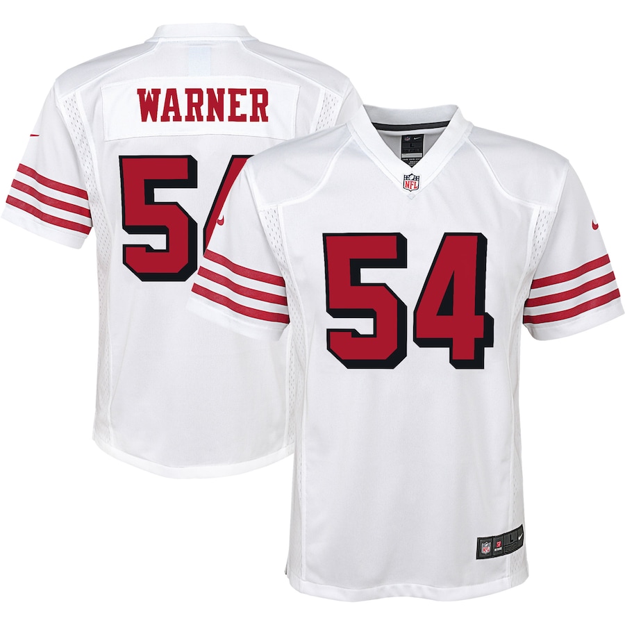 Youth San Francisco 49ers Fred Warner Nike White Alternate Game Jersey