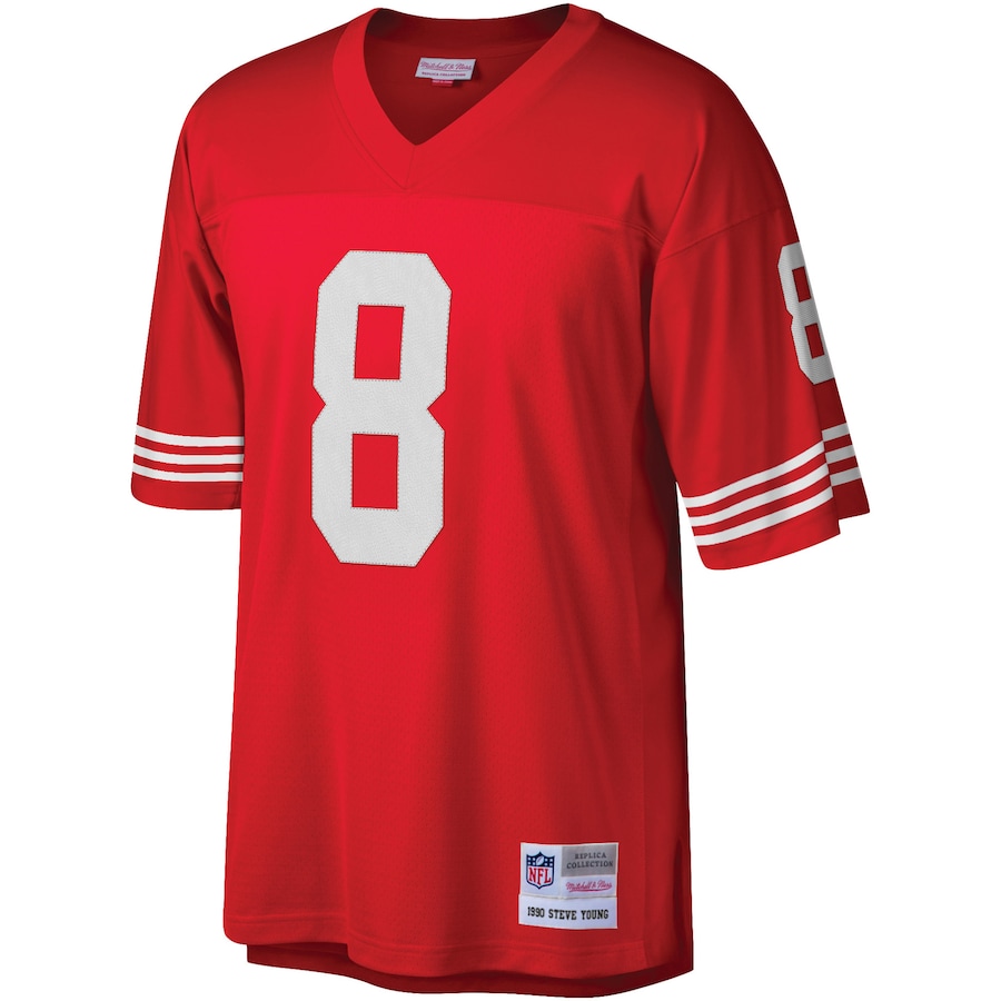Men’s San Francisco 49ers Steve Young Mitchell & Ness Scarlet Legacy Replica Jersey