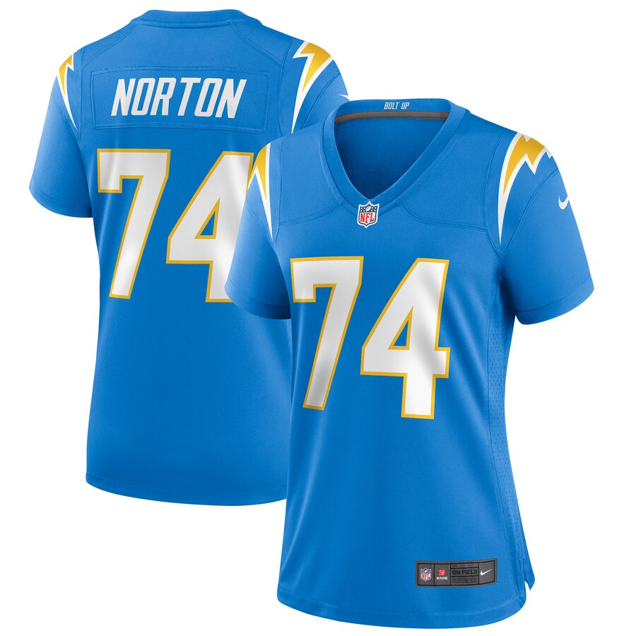 Women’s Los Angeles Chargers Storm Norton Nike Powder Blue Game Jersey