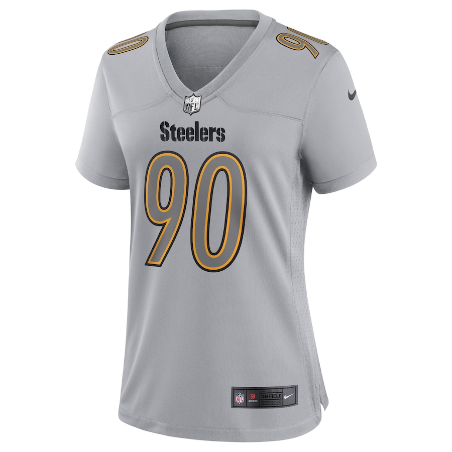 Women’s Pittsburgh Steelers T.J. Watt Nike Gray Atmosphere Fashion Game Jersey