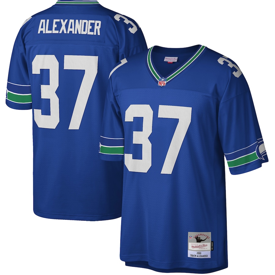 Men’s Seattle Seahawks Shaun Alexander Mitchell & Ness Royal 2000 Legacy Replica Jersey