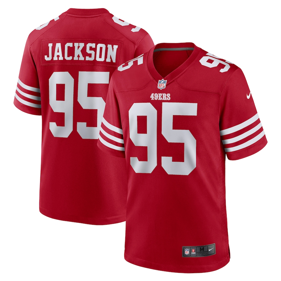 Men’s San Francisco 49ers Drake Jackson Nike Scarlet Game Player Jersey