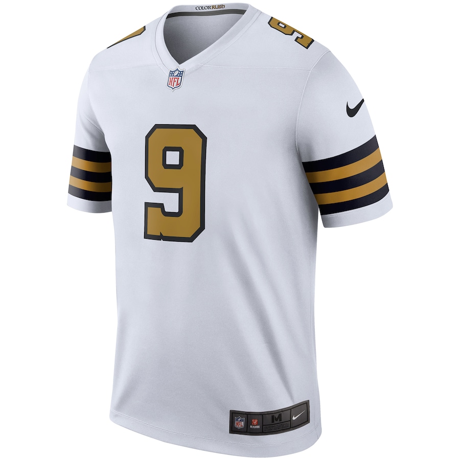 Men’s New Orleans Saints Drew Brees Nike White Color Rush Legend Jersey