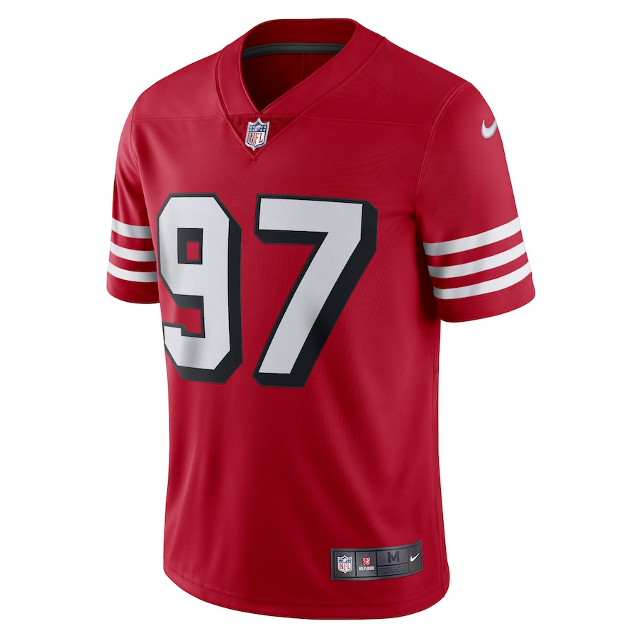Men’s San Francisco 49ers Nick Bosa Nike Red Alternate Vapor Limited Player Jersey
