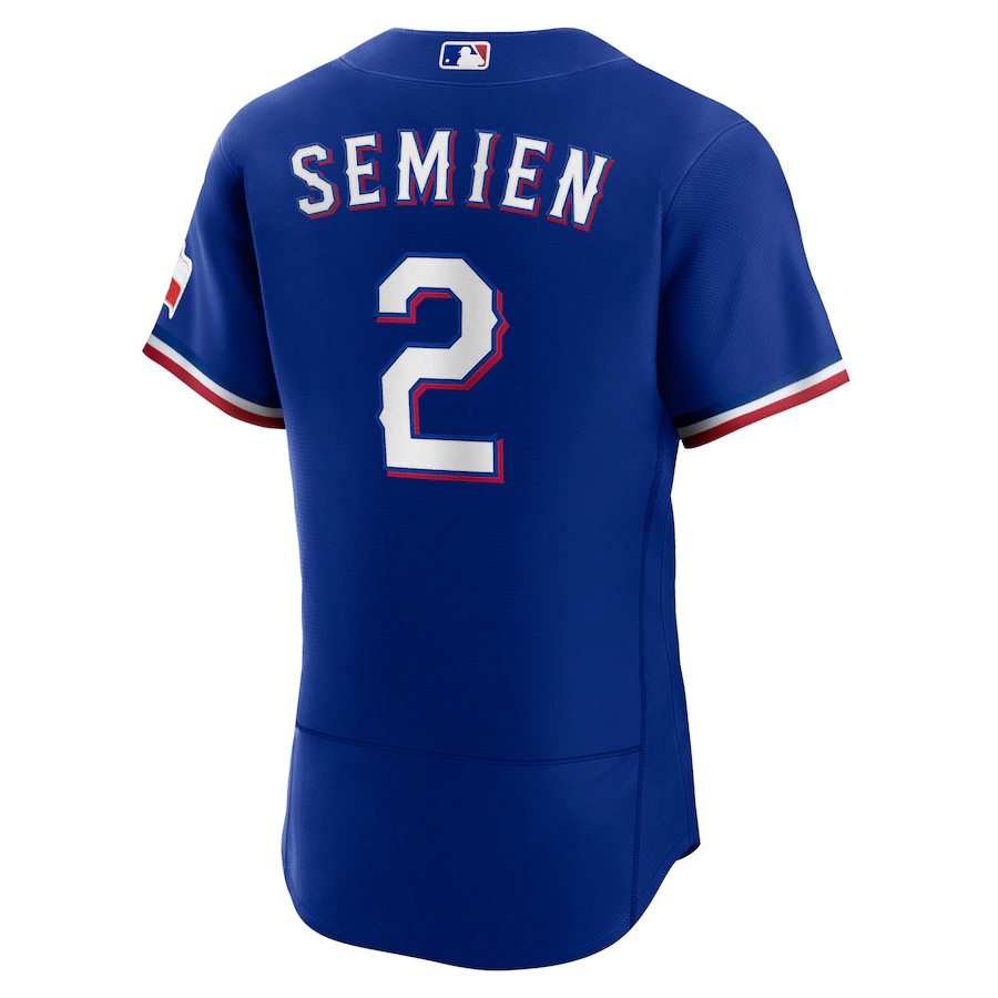 Men's Texas Rangers 2 Marcus Semien Royal Alternate Authentic Player Jersey
