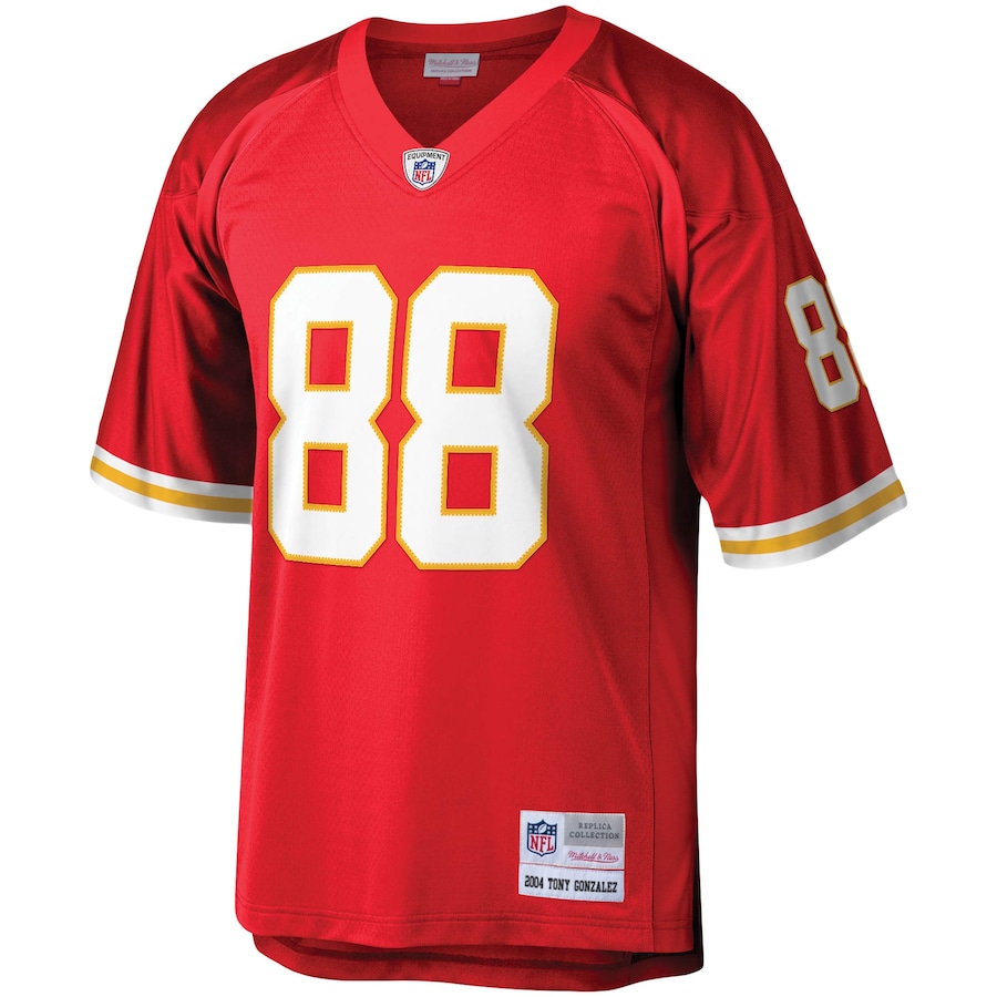 Men’s Kansas City Chiefs Tony Gonzalez Mitchell & Ness Red 2004 Legacy Replica Jersey