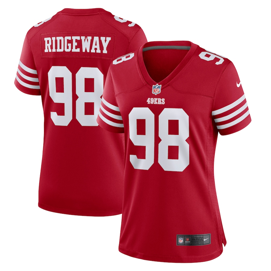 Women’s San Francisco 49ers Hassan Ridgeway Nike Scarlet Game Player Jersey