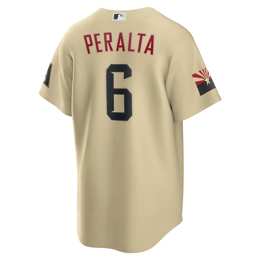 Men's Arizona Diamondbacks David Peralta Gold Serpientes City Connect Jersey
