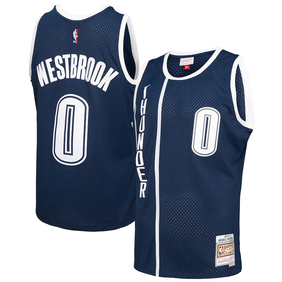 Men's Oklahoma City Thunder Russell Westbrook Blue 2015/16 Swingman Jersey
