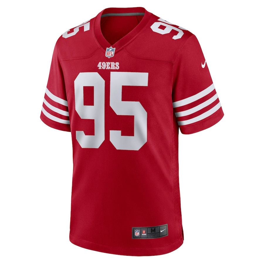 Men’s San Francisco 49ers Drake Jackson Nike Scarlet Game Player Jersey