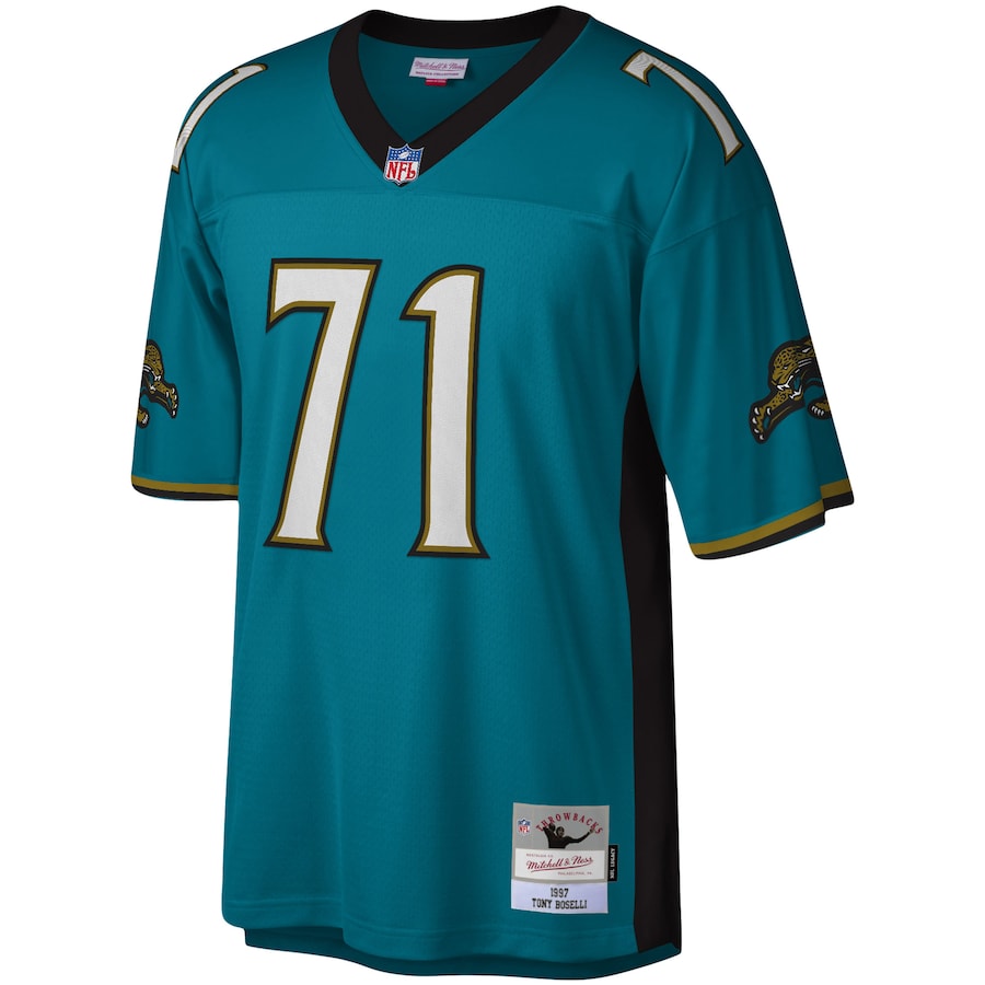 Men’s Jacksonville Jaguars Tony Boselli Mitchell & Ness Teal Legacy Replica Jersey