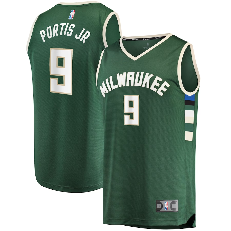 Men's Milwaukee Bucks Bobby Portis Green 2021/22 Fast Break Replica Jersey - Icon Edition